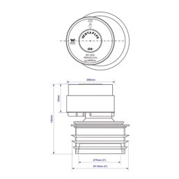 McAlpine  Push-Fit Air Admittance Valve Grey 75/110mm