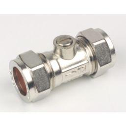 Flomasta Isolating Valve 15mm 2 Pack - Screwfix