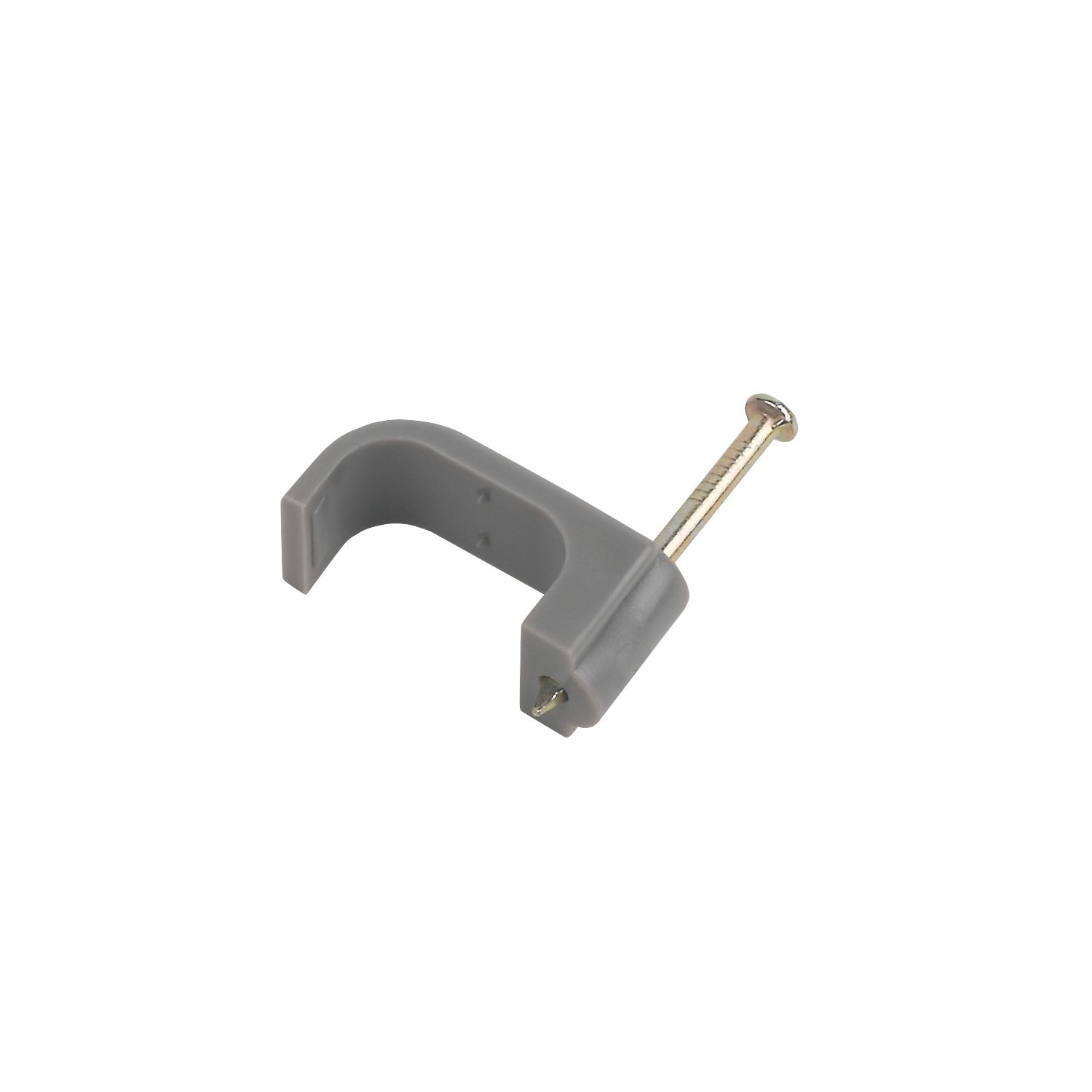 LAP Grey Flat Single Cable Clips 10mm 100 Pack (6525F)