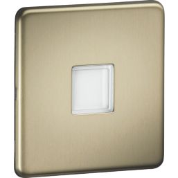 Knightsbridge  Recessed Square LED Plinth Light Brushed Brass 0.8W 15lm