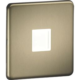 Knightsbridge  Recessed Square LED Plinth Light Brushed Brass 0.8W 15lm