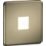 Knightsbridge  Recessed Square LED Plinth Light Brushed Brass 0.8W 15lm