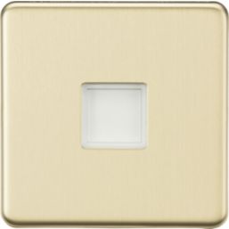 Knightsbridge  Recessed Square LED Plinth Light Brushed Brass 0.8W 15lm