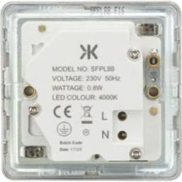 Knightsbridge  Recessed Square LED Plinth Light Brushed Brass 0.8W 15lm