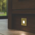 Knightsbridge  Recessed Square LED Plinth Light Brushed Brass 0.8W 15lm