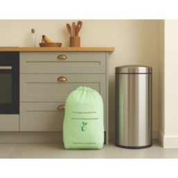 L-PRO Love The Earth Light Green Compostable Sacks 70Ltr 20 Pack