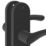 Cooke & Lewis Bude Fire Rated Latch Lever on Backplate Handle Pair Matt Black