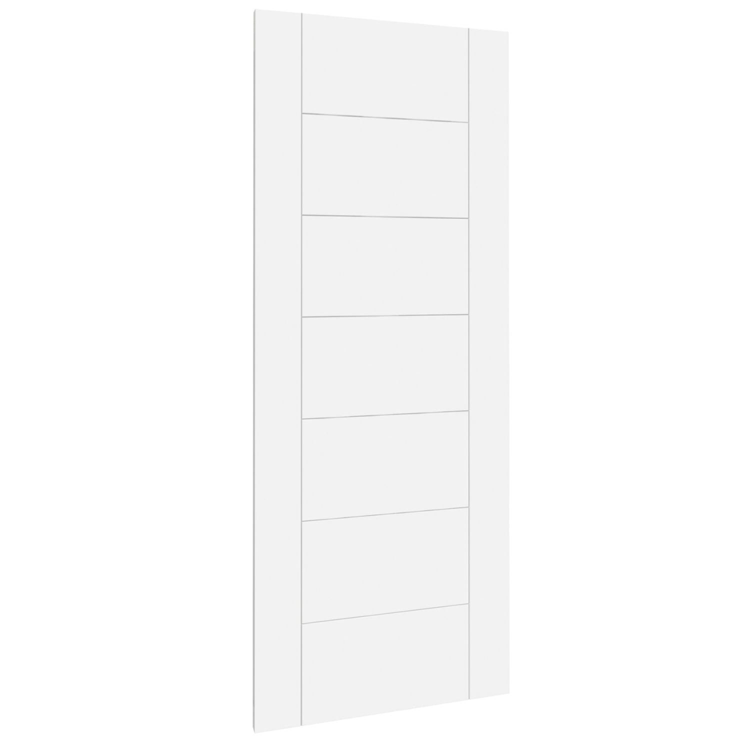 Green & Taylor Satin Painted White Wooden Horizontal Pattern Internal Fire FD30 Door 1981mm x 838mm (652CT)
