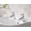 Bristan Orta Chrome-Plated 120mm Standard Lever 2 Tap Holes Basin Pillar Tap