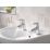 Bristan Orta Chrome-Plated 120mm Standard Lever 2 Tap Holes Basin Pillar Tap