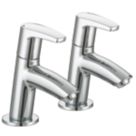 Bristan Orta Chrome-Plated 120mm Standard Lever 2 Tap Holes Basin Pillar Tap