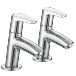 Bristan Orta Chrome-Plated 120mm Standard Lever 2 Tap Holes Basin Pillar Tap