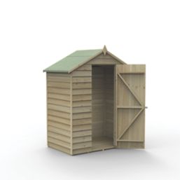 Forest 4Life 5' x 3' (Nominal) Apex Overlap Timber Shed with Assembly