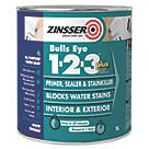 Zinsser Bulls Eye 1-2-3 Plus Primer White 1Ltr