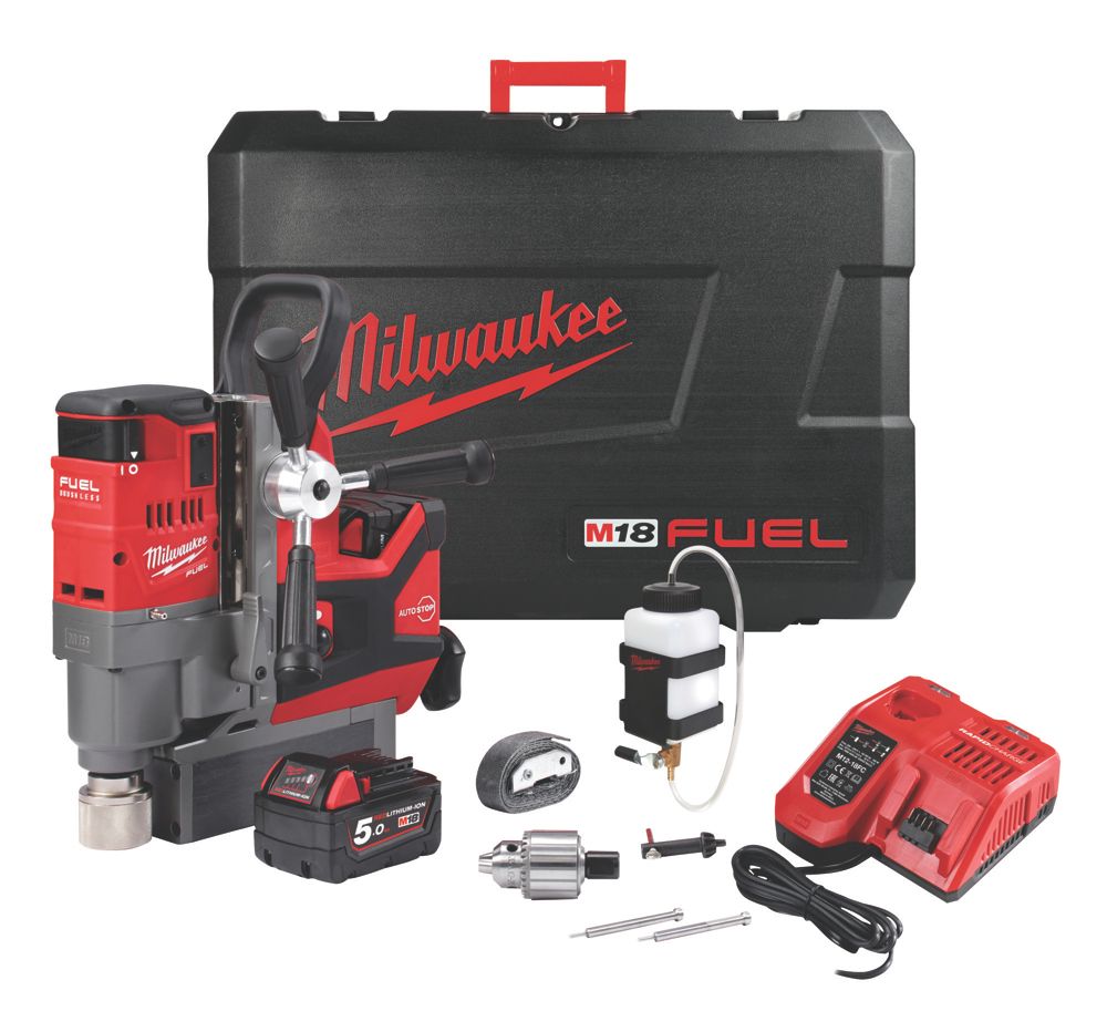 Milwaukee battery deals powered mag drill