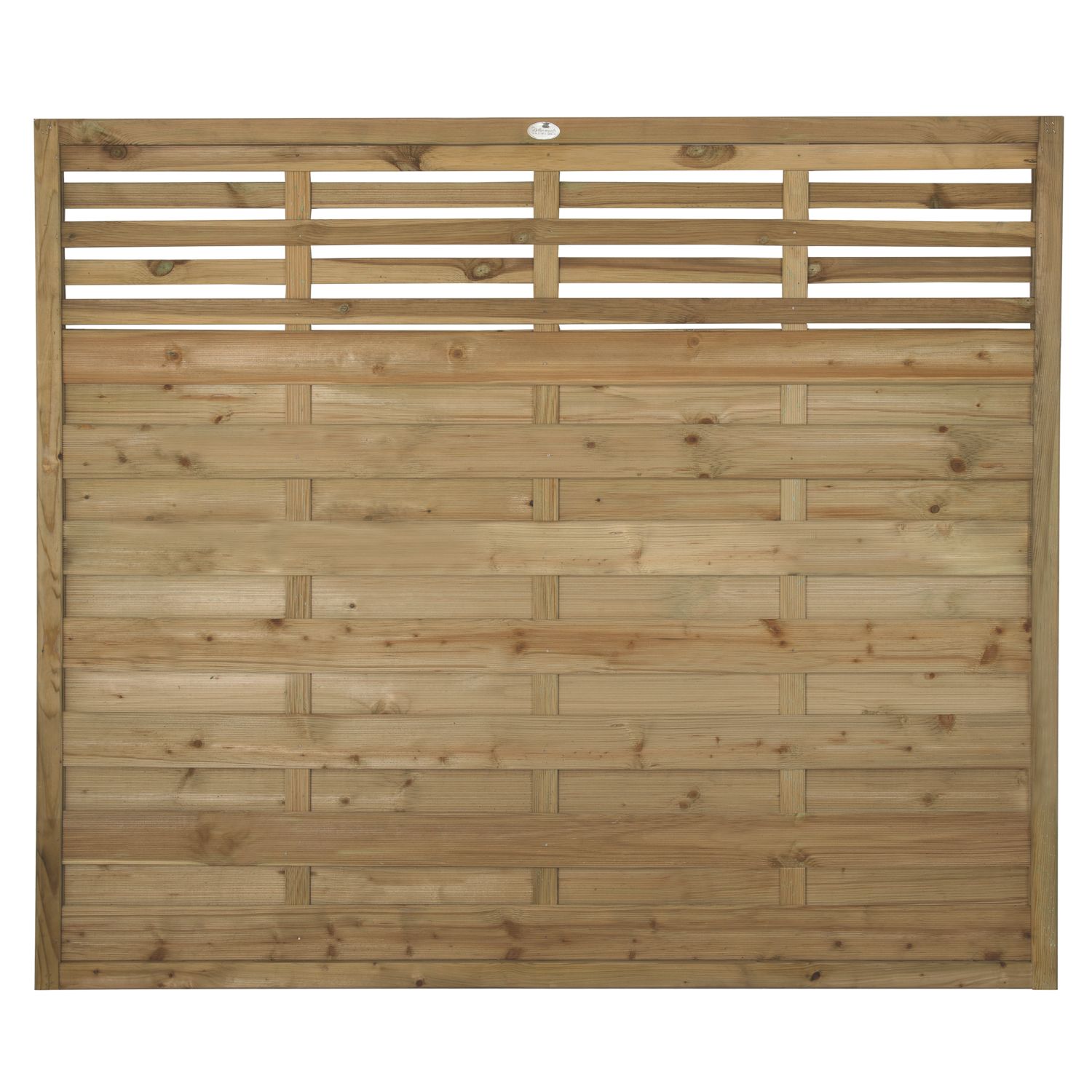 Forest Kyoto Slatted Top Fence Panels Natural Timber 6' x 5' Pack of 4 (652KP)