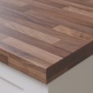 Wilsonart Options Plus Warm Walnut Block Matt Brown Wood Effect Laminate Breakfast Bar 4100mm x 900mm x 38mm