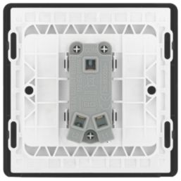 British General Evolve 20A 16AX 1-Gang 2-Way Light Switch  Satin Brass with Black Inserts