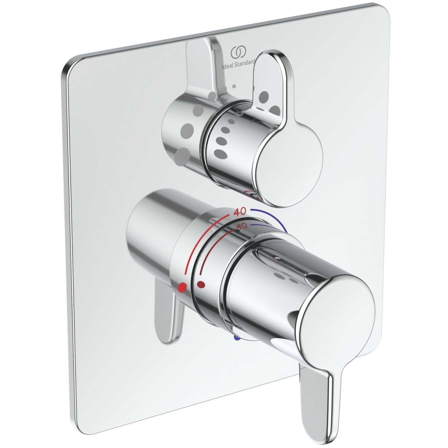 Ideal Standard Easybox Concealed Single Outlet Thermostatic Chrome Built-In Shower Mixer (652RJ)
