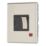 Contactum Lyric 13A Switched Fused Spur with Neon Brushed Steel with Black Inserts
