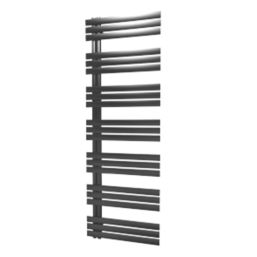 Towelrads 1200mm x 500mm 1697BTU Black Flat Designer Towel Radiator