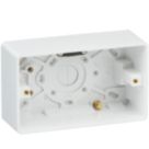 Knightsbridge  2-Gang Surface Pattress  Box 47mm 5 Pack