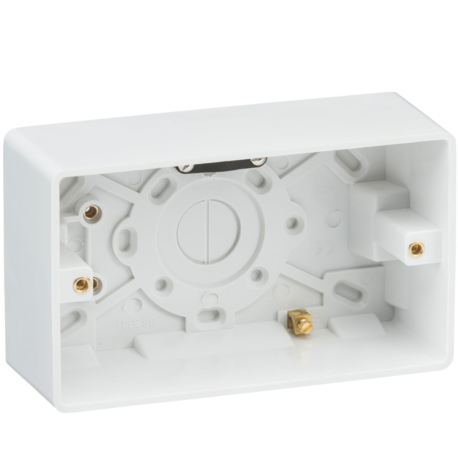 Knightsbridge 2-Gang Surface Pattress Box 47mm 5 Pack (652YA)
