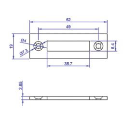 Smith & Locke Reversible Victorian Casement Fastener Polished Chrome