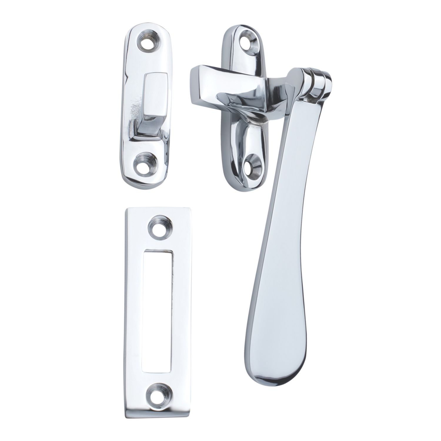 Smith & Locke Reversible Victorian Casement Fastener Polished Chrome (652YX)