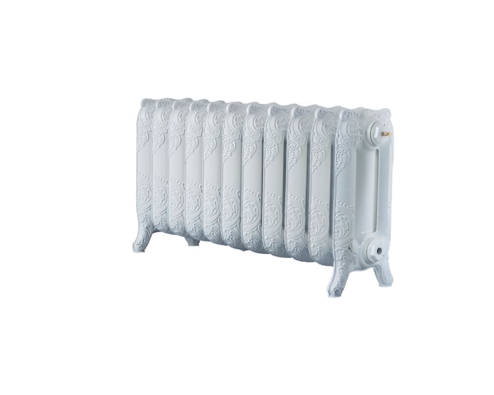 Arroll 470mm x 914mm 3378BTU White Cast Iron 3 Column Radiator - Screwfix