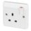 MK Logic Plus 13A 1-Gang DP Switched Plug Sockets White   5 Pack