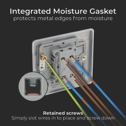 British General Nexus Metal 16AX 1-Gang Intermediate Switch Antique Brass