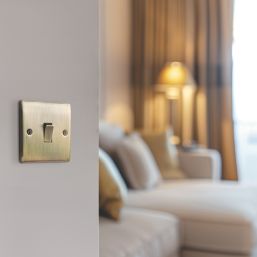 British General Nexus Metal 16AX 1-Gang Intermediate Switch Antique Brass