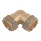 Flomasta  Brass Compression Equal 90° Elbows 22mm 2 Pack