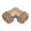 Flomasta  Brass Compression Equal 90° Elbows 22mm 2 Pack