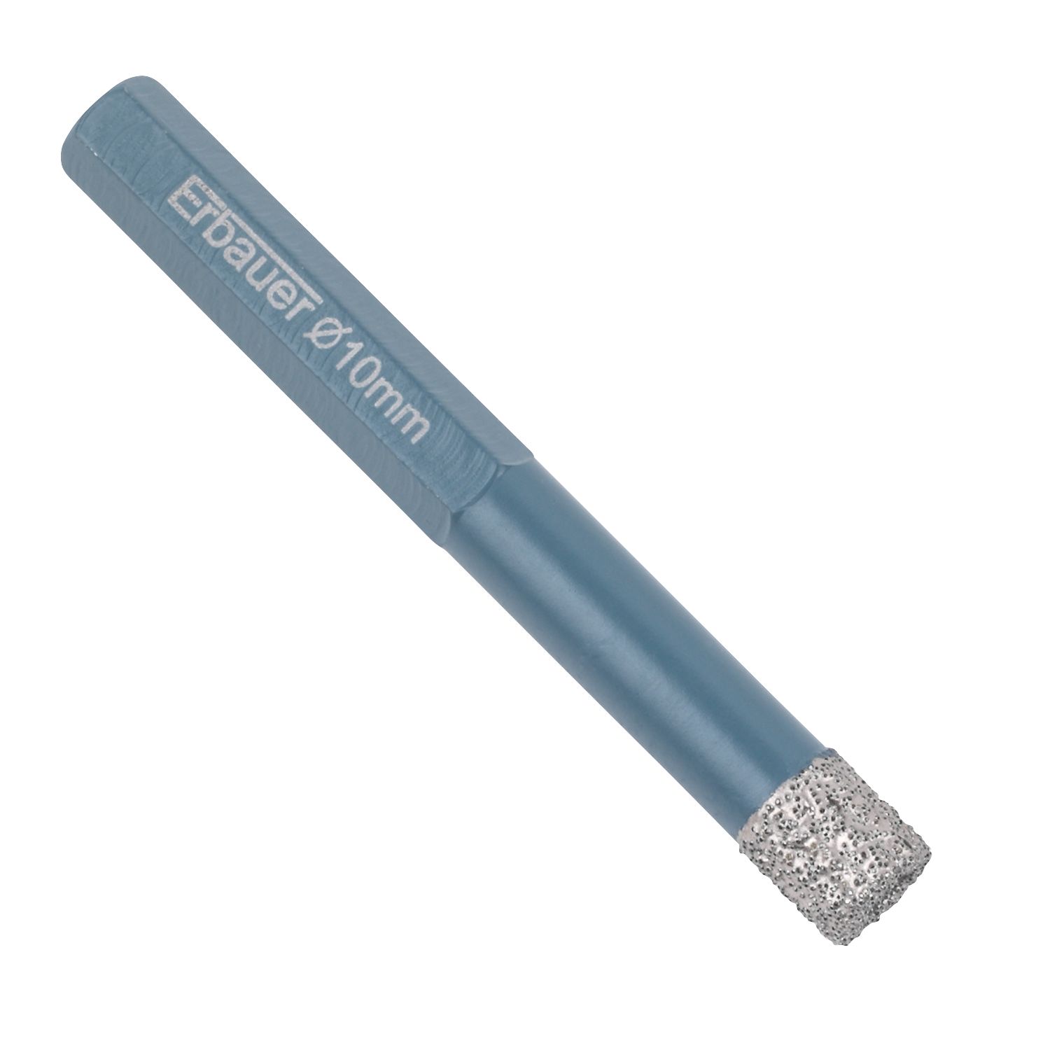 Erbauer Hex Shank Diamond Tile Drill Bit 10mm x 80mm (65399)