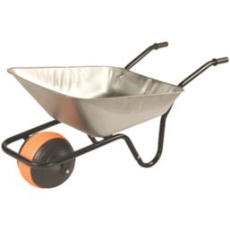 Walsall Duraball Puncture-Proof Wheel Wheelbarrow Galvanised 85Ltr