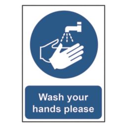 Essentials "Wash Your Hands Please" Sign 420mm x 297mm