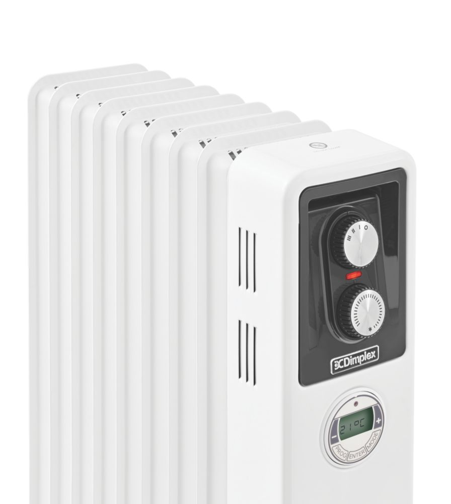 Dimplex ECR20Tie Freestanding Oil-Free Radiator with Timer 2000W - Screwfix
