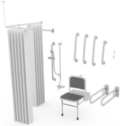 Nymas Doc M Exposed Valve Shower Pack White  18 Piece Set