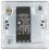 LAP  1-Gang 2-Way LED Dimmer Switch  Polished Chrome
