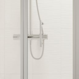 Framed Square Bi-Fold Shower Door Aluminium 700mm x 1850mm
