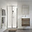 Framed Square Bi-Fold Shower Door Aluminium 700mm x 1850mm
