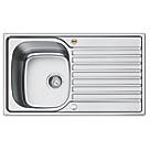 Bristan Inox 1 Bowl Stainless Steel Easyfit Universal Kitchen Sink 860 x 500mm