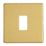 Contactum Lyric 1-Module Grid Faceplate Brushed Brass