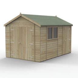 Forest Timberdale 12' x 8' 6" (Nominal) Reverse Apex Tongue & Groove Timber Shed with Assembly