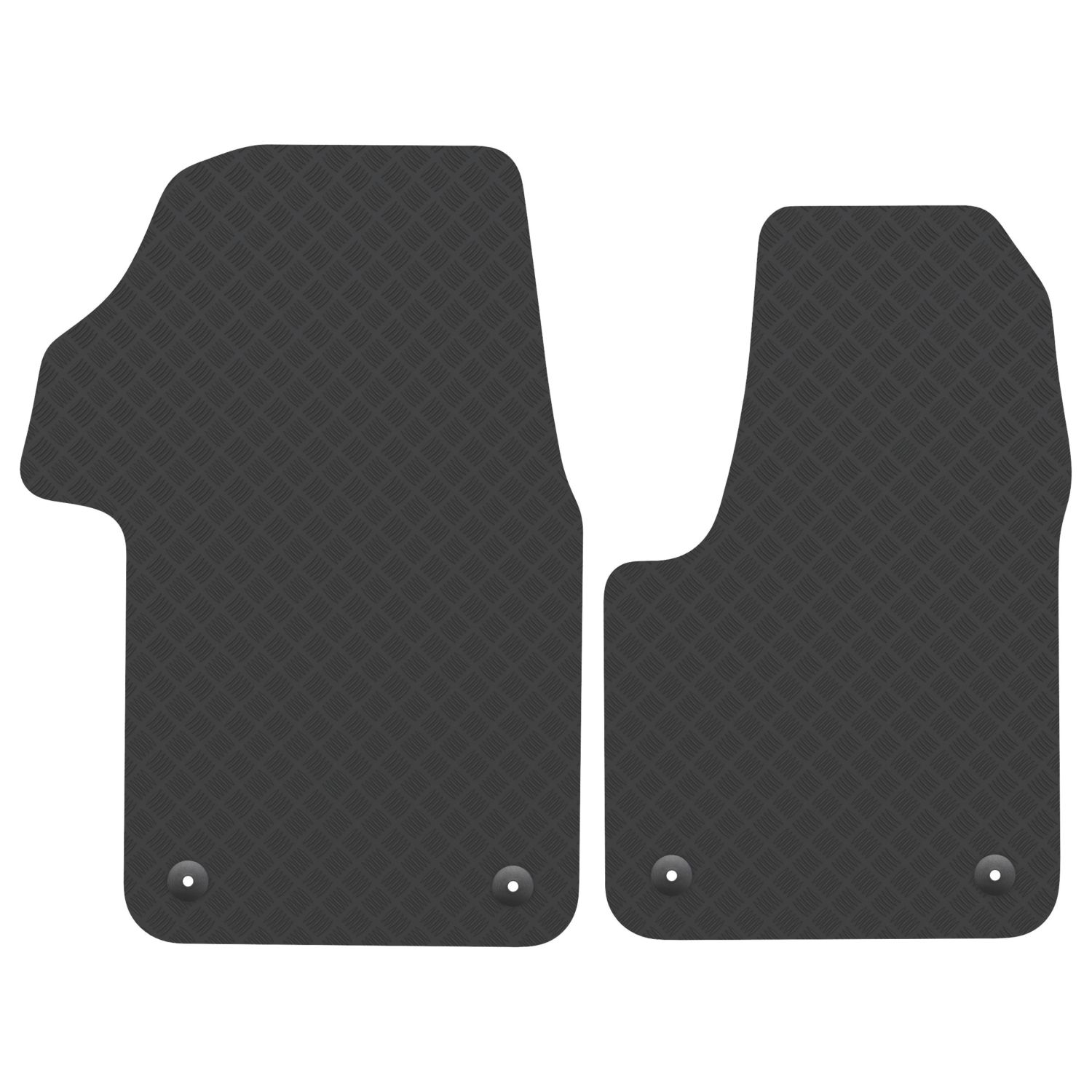 Car Mat Co. Volkswagen Transporter T7 Multivan 2022 on Rubber Car Mats 2 Piece Set (653VV)