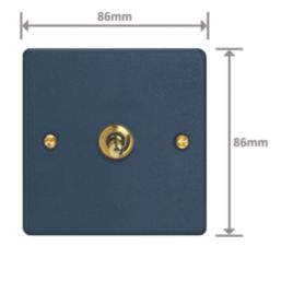 Varilight  10A 1-Gang 2-Way Light Switch  Midnight Blue with Colour-Matched Inserts