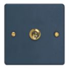 Varilight  10A 1-Gang 2-Way Light Switch  Midnight Blue with Colour-Matched Inserts
