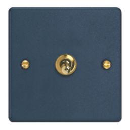 Varilight  10A 1-Gang 2-Way Light Switch  Midnight Blue with Colour-Matched Inserts